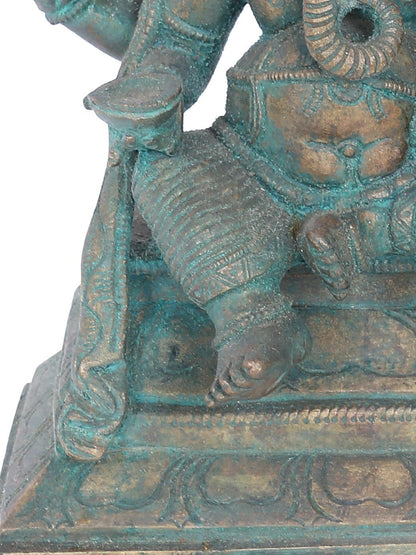 7" Vara Ganapati Bronze Ritual Statue | Panchaloha Bronze Statue | Decorative Bronze Idol | Bronze Statue For Temple