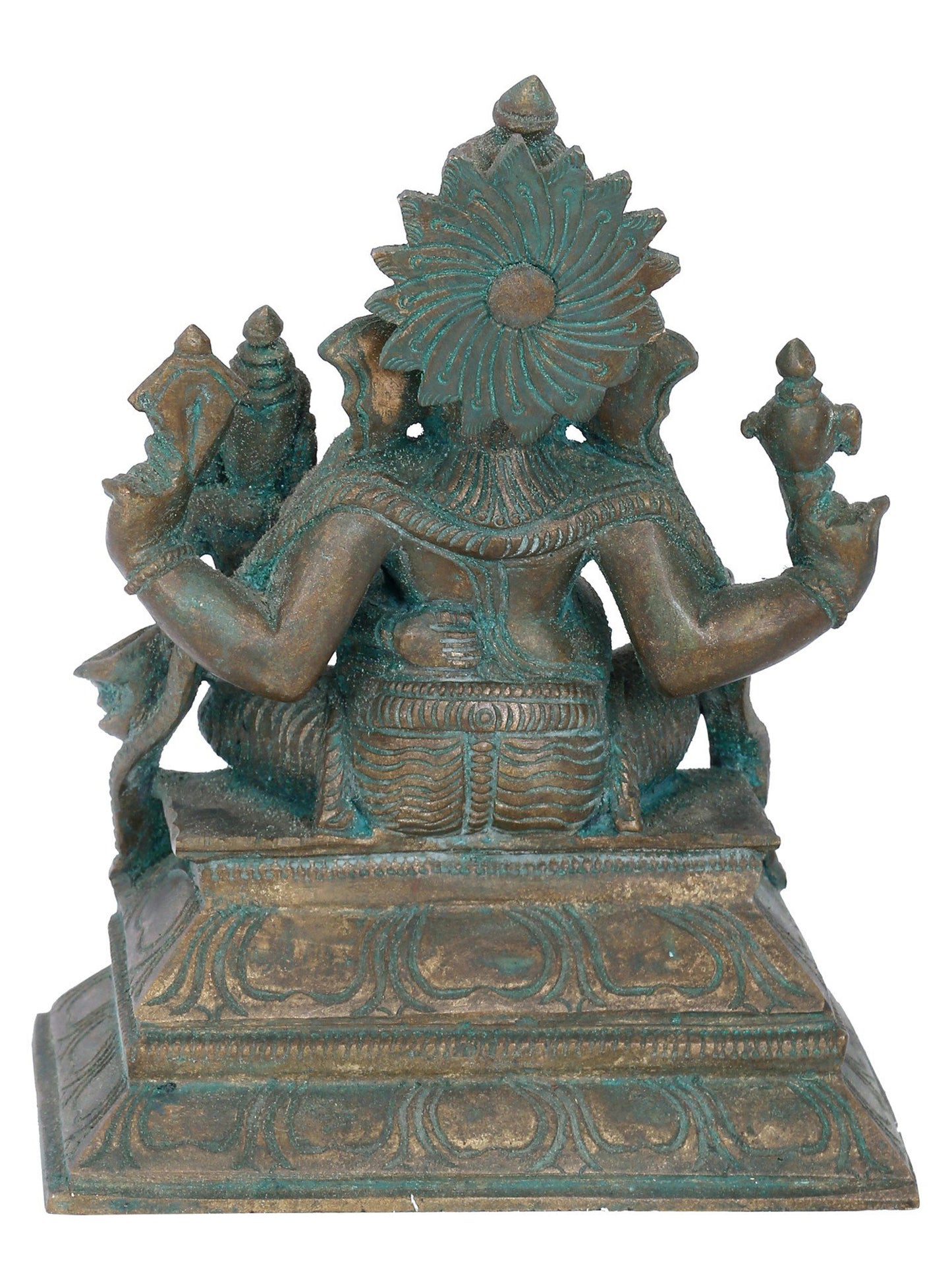 7" Sankatahara Ganapati Bronza Statue | Panchaloha Bronze Statue | Decorative Bronze Idol | Bronze Statue For Temple