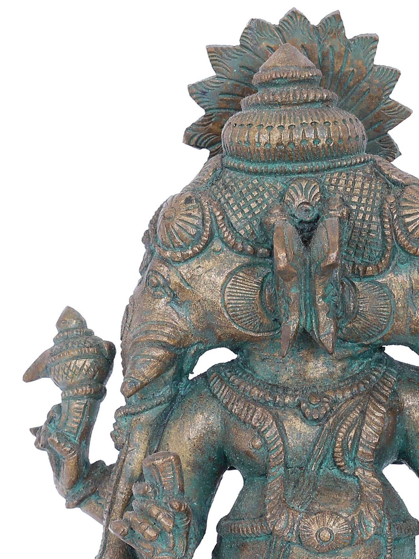 7" Dwimukha Ganapati Bronze Statue | Panchaloha Bronze Statue | Decorative Bronze Idol | Bronze Statue For Temple