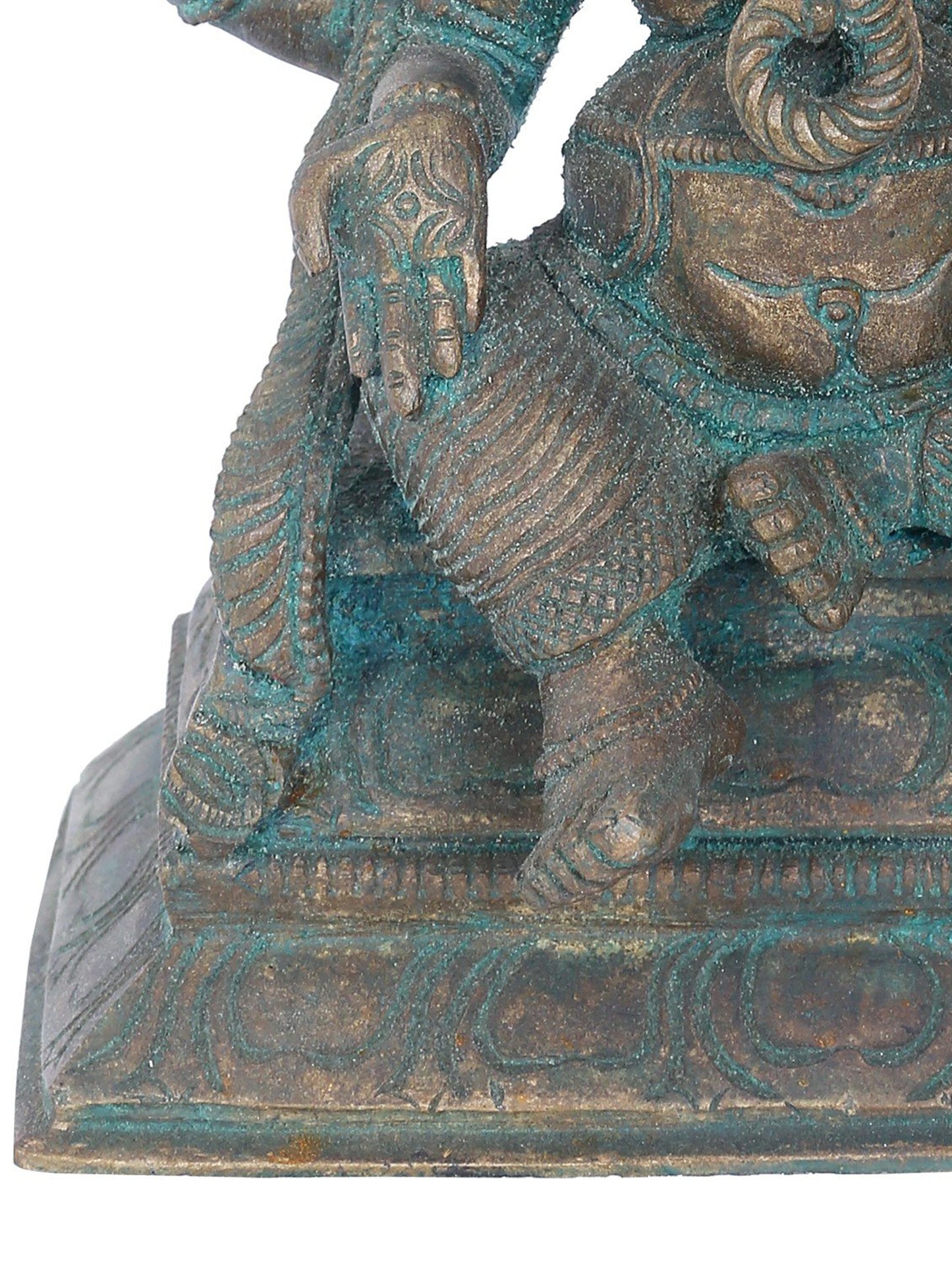 7" Dwimukha Ganapati Bronze Statue | Panchaloha Bronze Statue | Decorative Bronze Idol | Bronze Statue For Temple