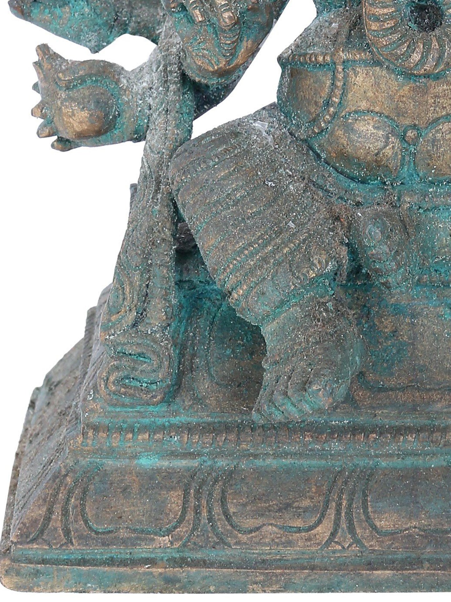 7" Taruna Ganpati With Eight Arms Bronze Idol | Panchaloha Bronze Statue | Decorative Bronze Idol | Bronze Statue For Temple