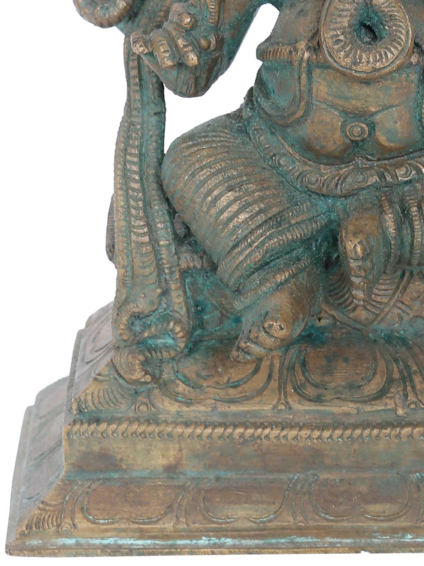 7" Dhundhi Ganapati Bronze Statue | Panchaloha Bronze Statue | Decorative Bronze Idol | Bronze Statue For Temple