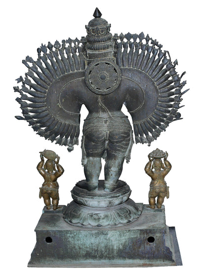 54" A Staggering Triumph ganesha Of Chola Artistic Tradition In Panchaloha Bronze statue | Made In Swamimalai, Tamil Nadu | Masterpiece Statue