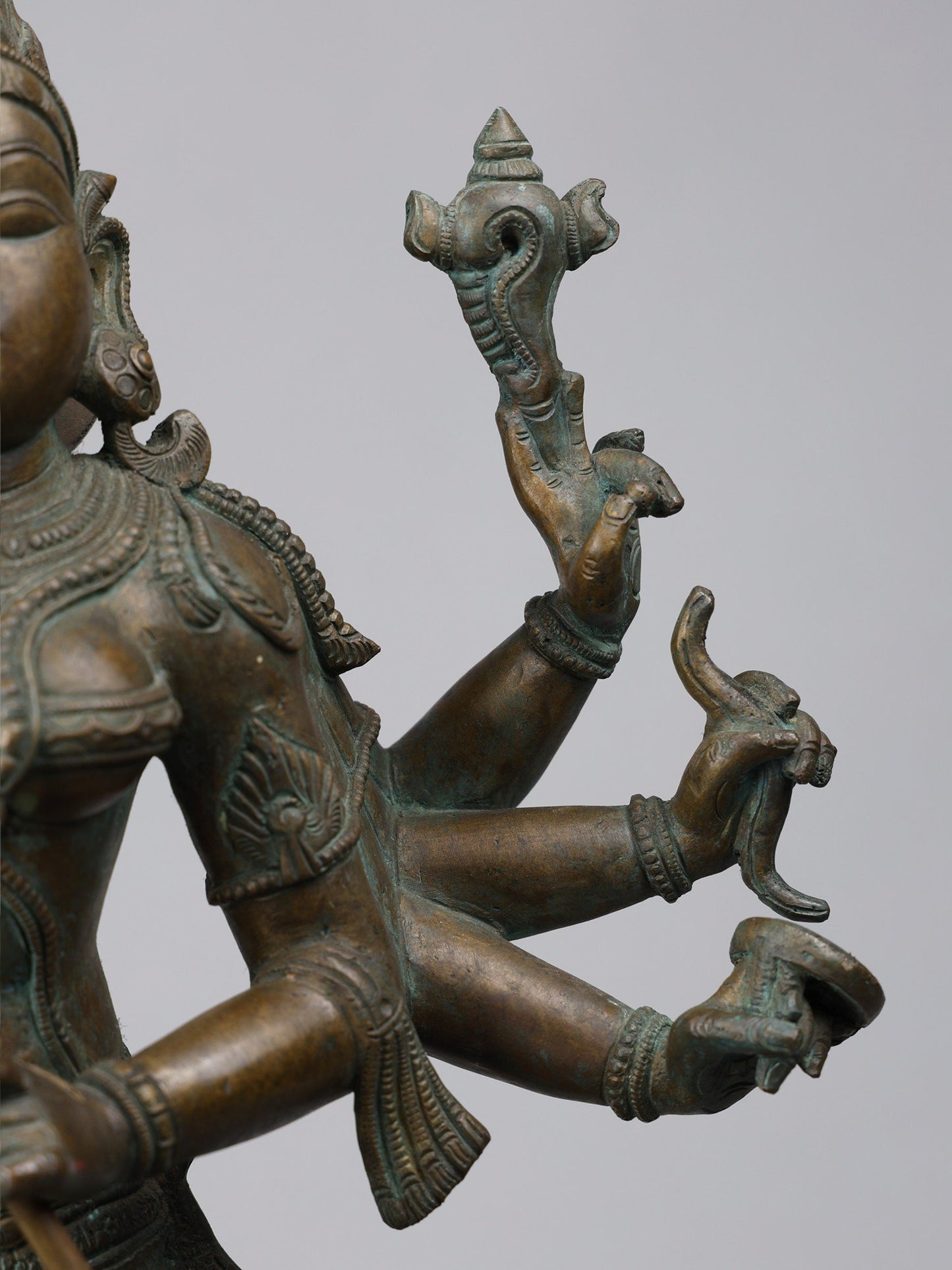 25" Eight Armed Goddess Durga (Mahishasura-Mardini) | Panchaloha Bronze Statue | Decorative Bronze Idol | Bronze Statue For Temple