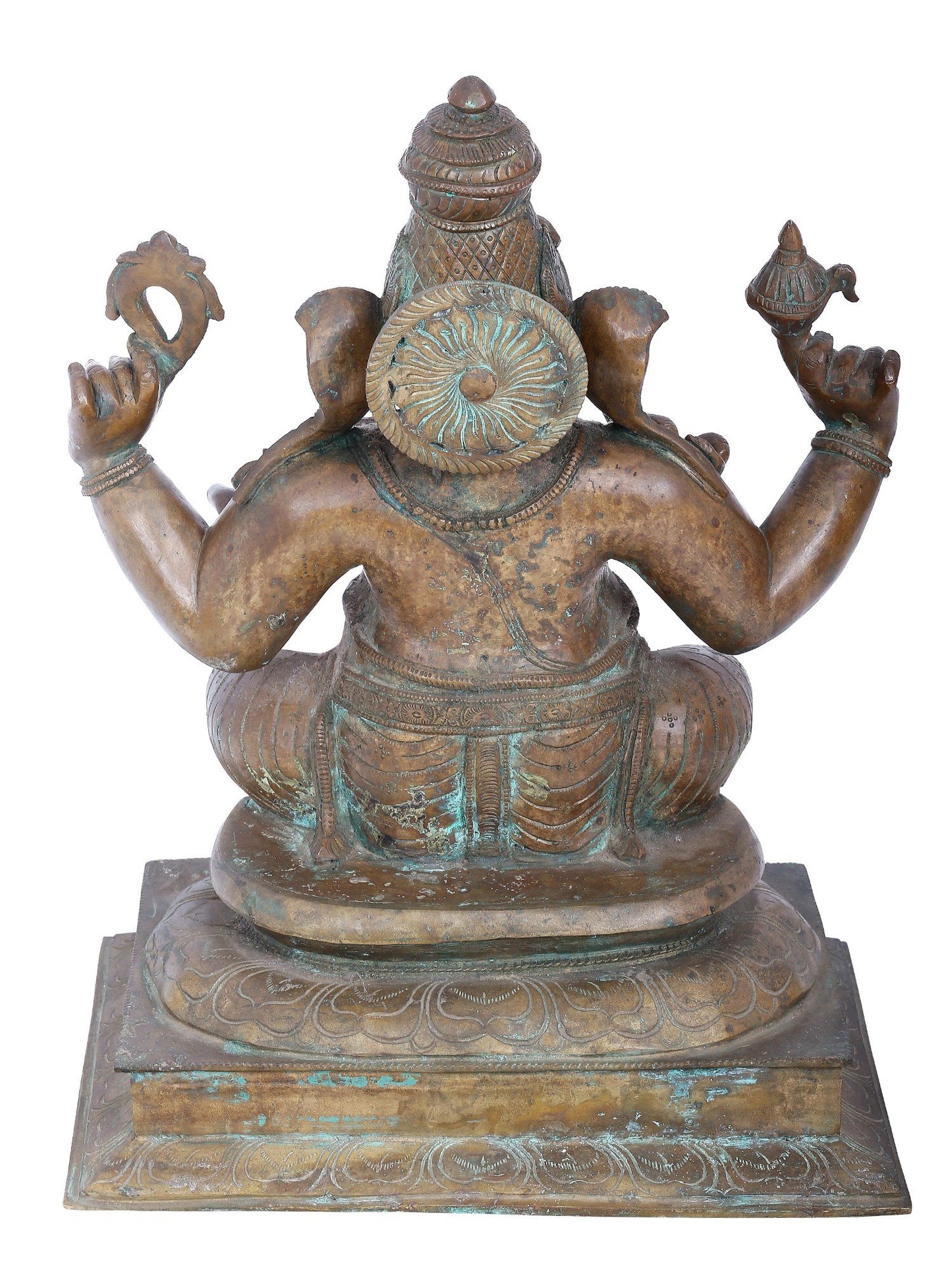 22" Meditative Lord Ganesha Statue | Panchaloha Bronze Statue | Decorative Bronze Idol | Bronze Statue For Temple