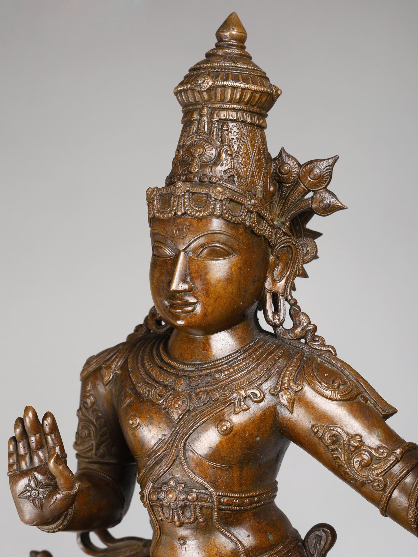 48" Large Superfine Lord Krishna Dancing On Kaliya Naag | Panchaloha Bronze Statue | Decorative Bronze Idol | Bronze Statue For Temple