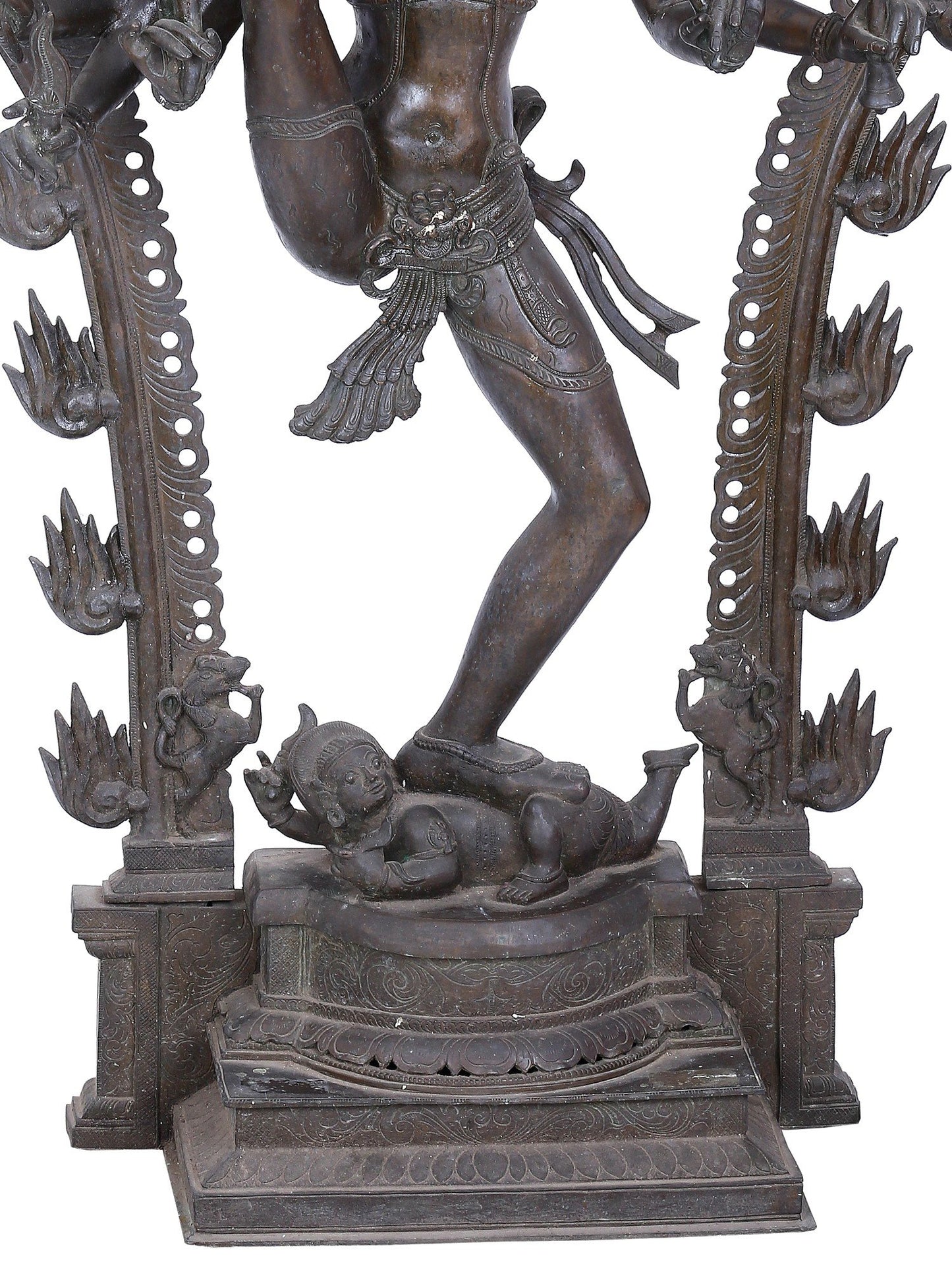 50" Large Statue Of Lord Shiva Tandava As Nataraja | Panchaloha Bronze Statue | Decorative Bronze Idol | Bronze Statue For Temple