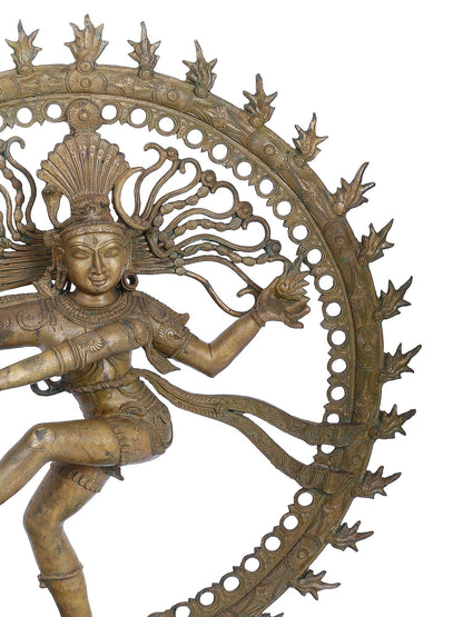 33" Large Nataraja Statue A Form Of Lord Shiva | Panchaloha Bronze Statue | Decorative Bronze Idol | Bronze Statue For Temple