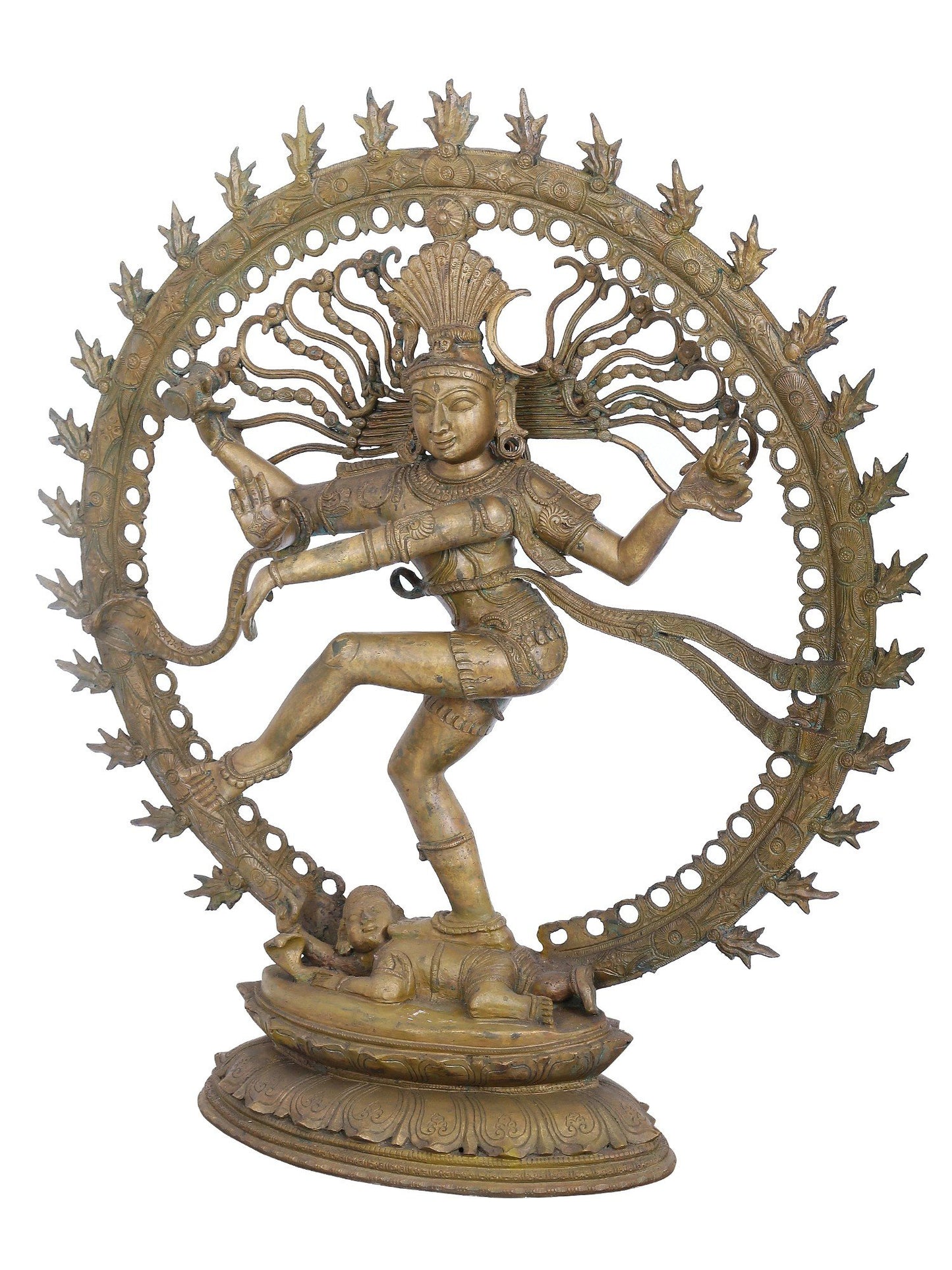 33" Large Nataraja Statue A Form Of Lord Shiva | Panchaloha Bronze Statue | Decorative Bronze Idol | Bronze Statue For Temple