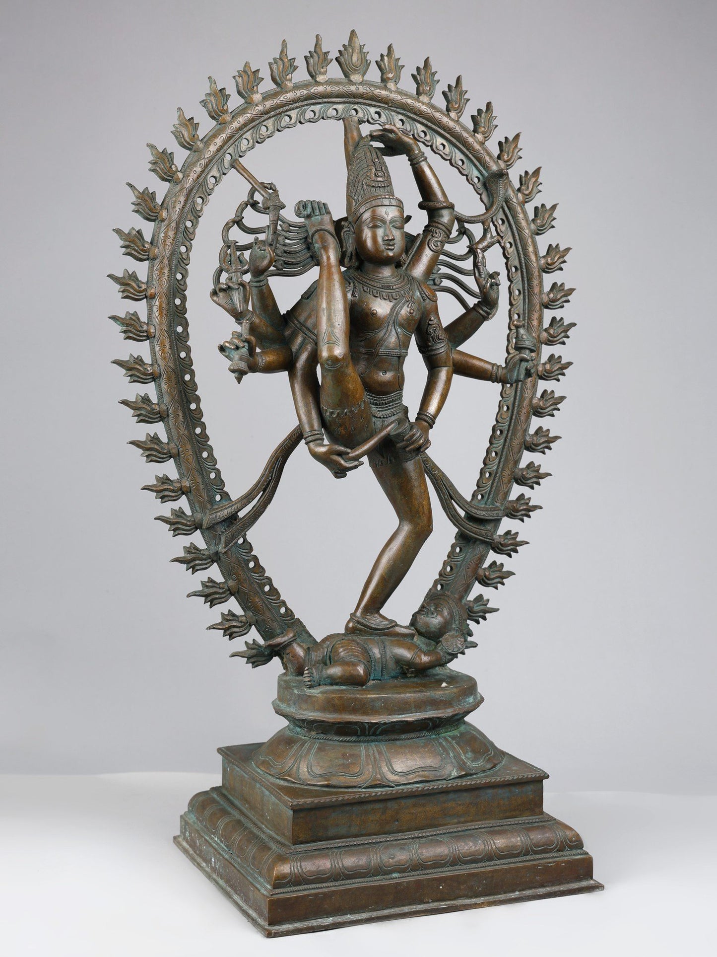 31" Large Shiva Tandava (Nataraja) Sculpture | Panchaloha Bronze Statue | Decorative Bronze Idol | Bronze Statue For Temple