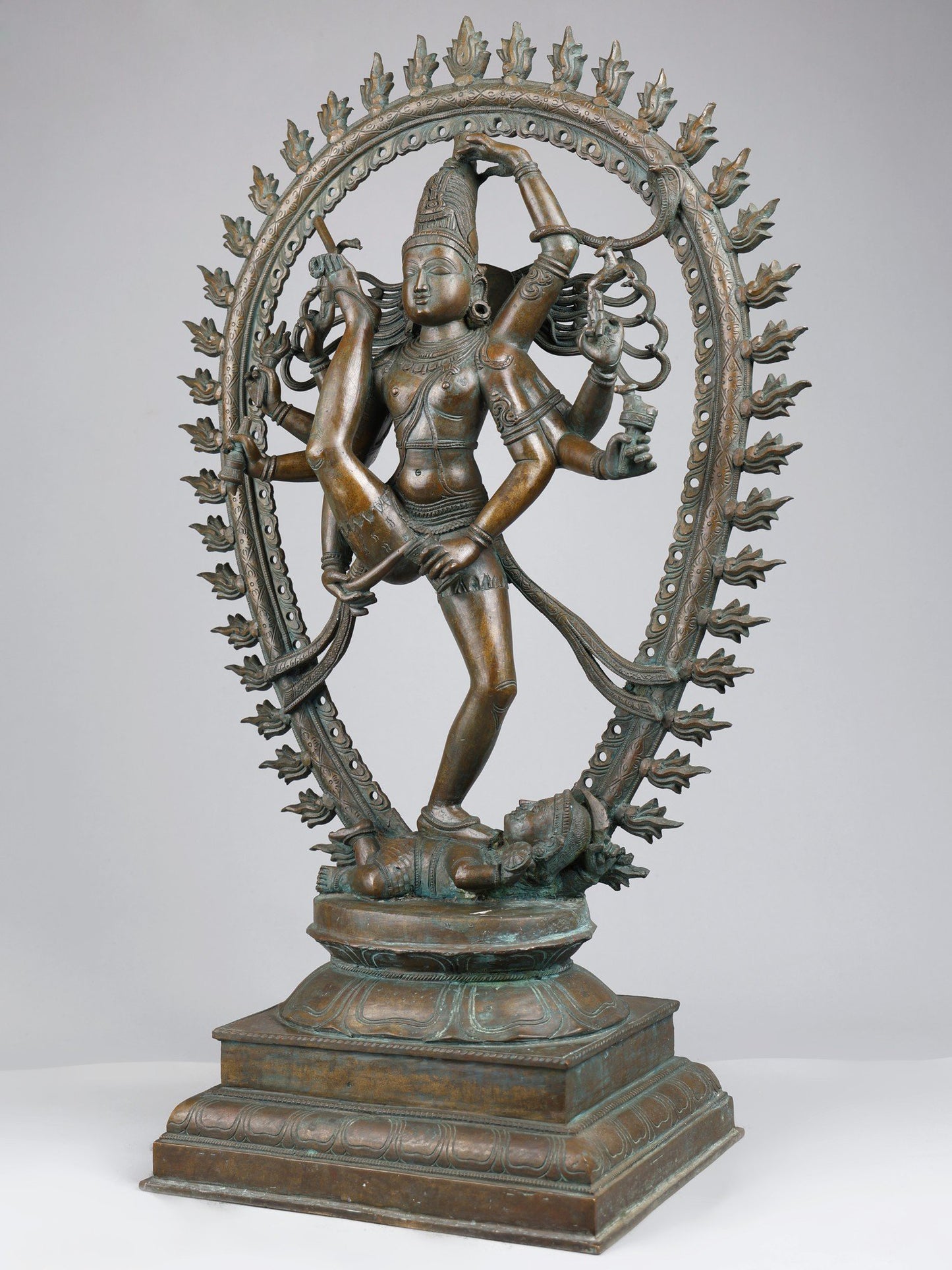 31" Large Shiva Tandava (Nataraja) Sculpture | Panchaloha Bronze Statue | Decorative Bronze Idol | Bronze Statue For Temple