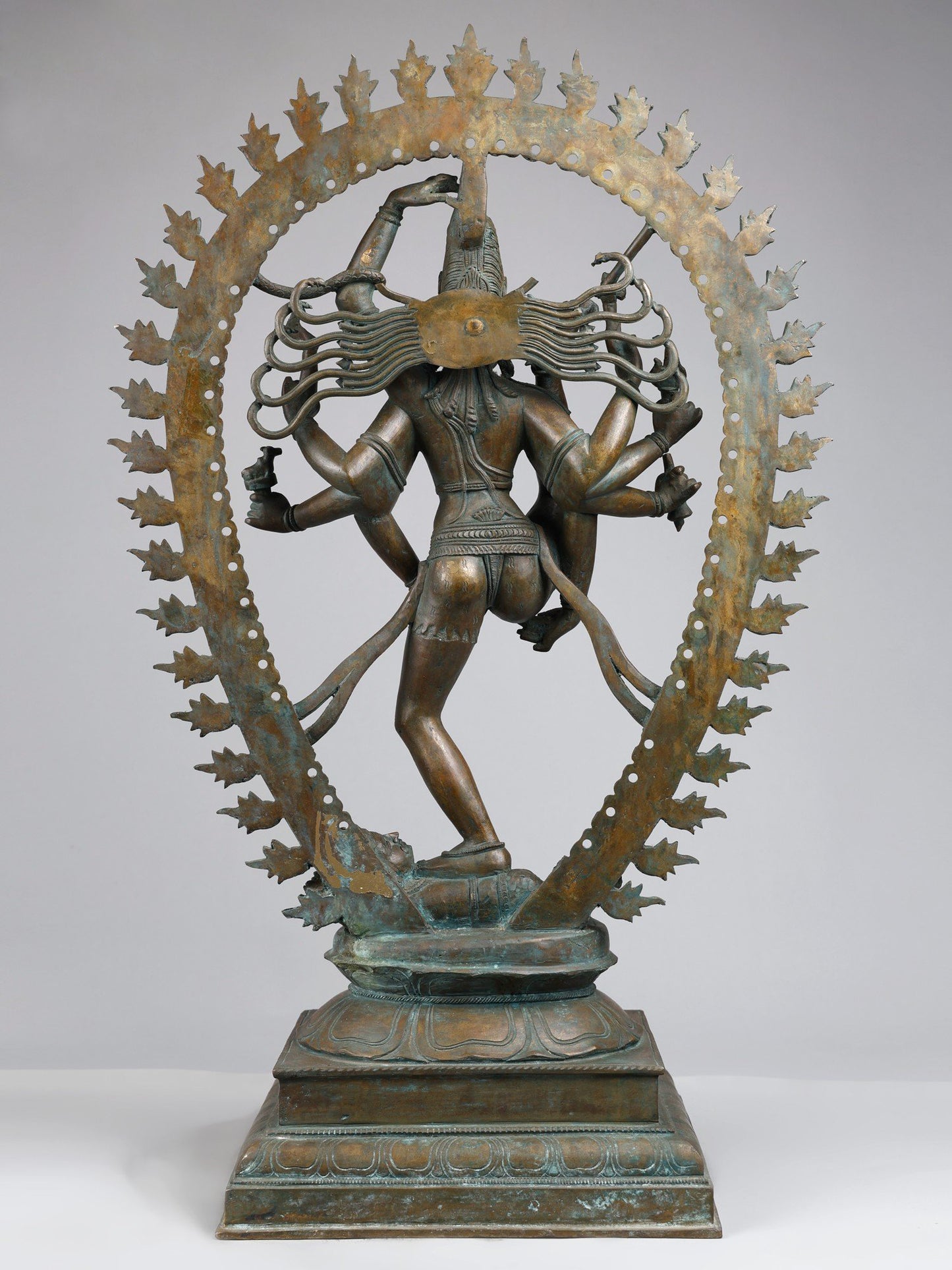 31" Large Shiva Tandava (Nataraja) Sculpture | Panchaloha Bronze Statue | Decorative Bronze Idol | Bronze Statue For Temple