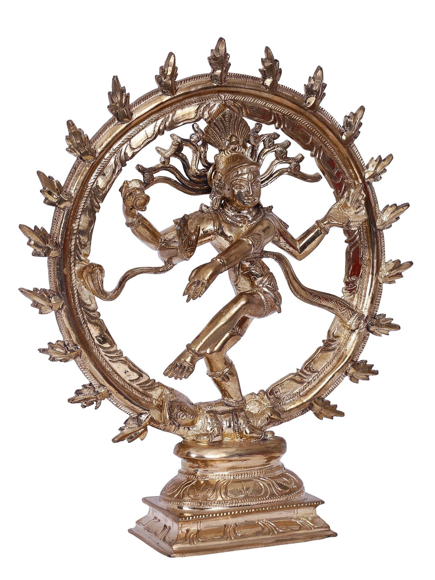 10" Four Armed Lord Nataraja Bronze Statue | Panchaloha Bronze Statue | Decorative Bronze Idol | Bronze Statue For Temple