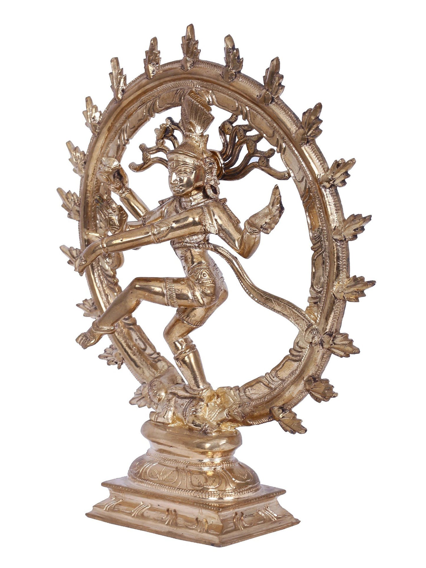 10" Four Armed Lord Nataraja Bronze Statue | Panchaloha Bronze Statue | Decorative Bronze Idol | Bronze Statue For Temple