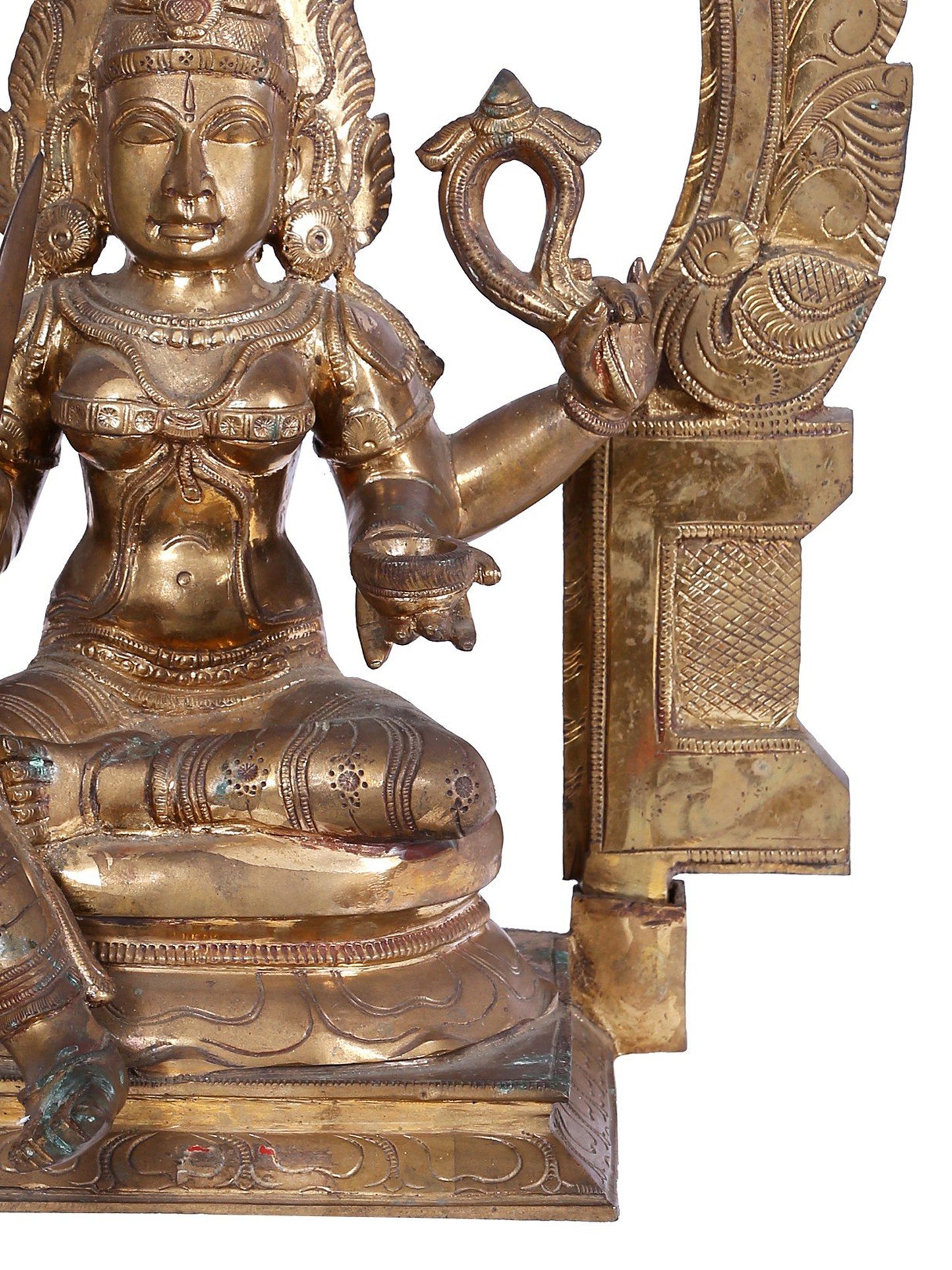 20'' Goddess Mariamman (South Indian Durga) Statue | Panchaloha Bronze Statue | Decorative Bronze Idol | Bronze Statue For Temple