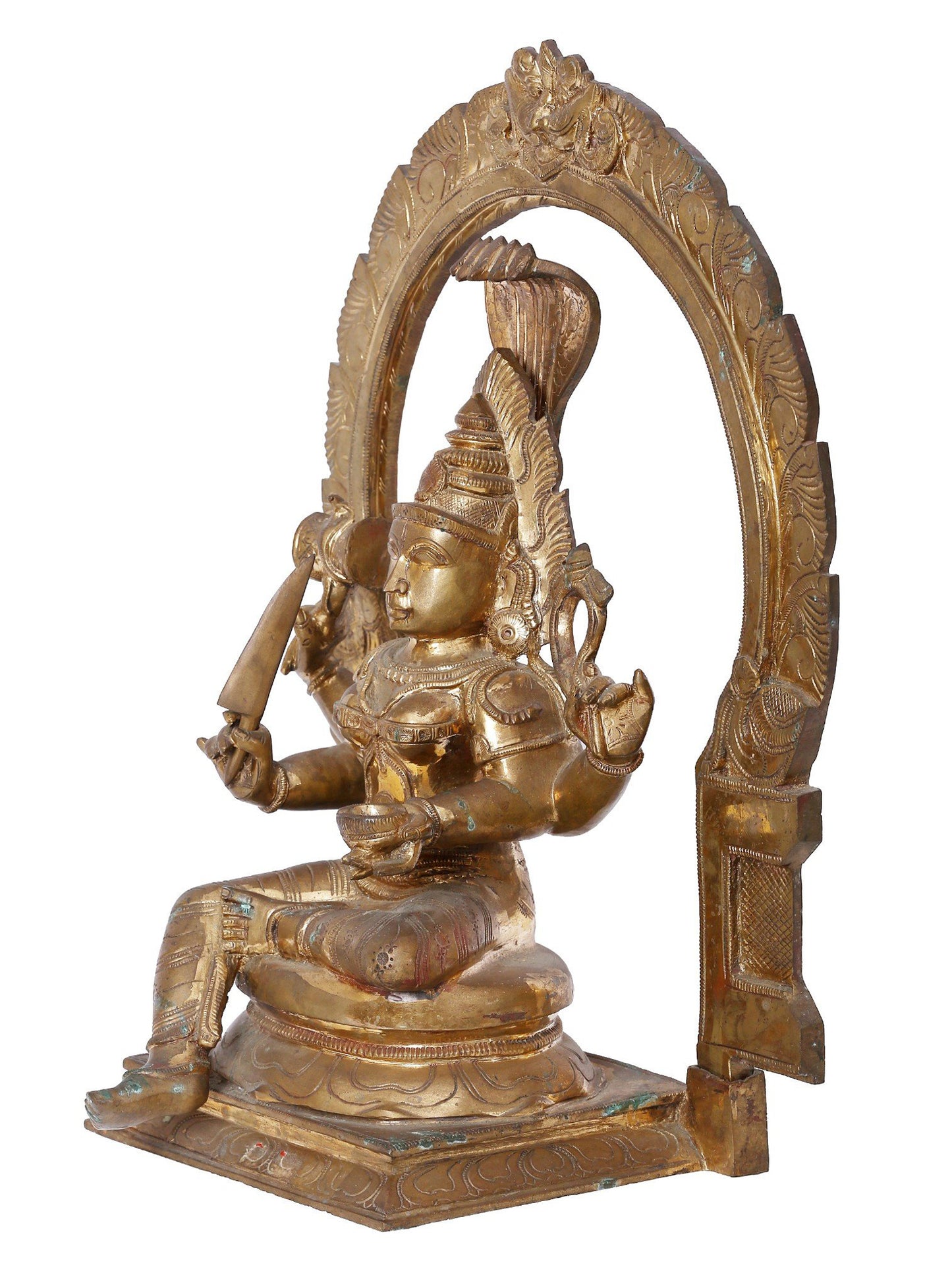 20'' Goddess Mariamman (South Indian Durga) Statue | Panchaloha Bronze Statue | Decorative Bronze Idol | Bronze Statue For Temple