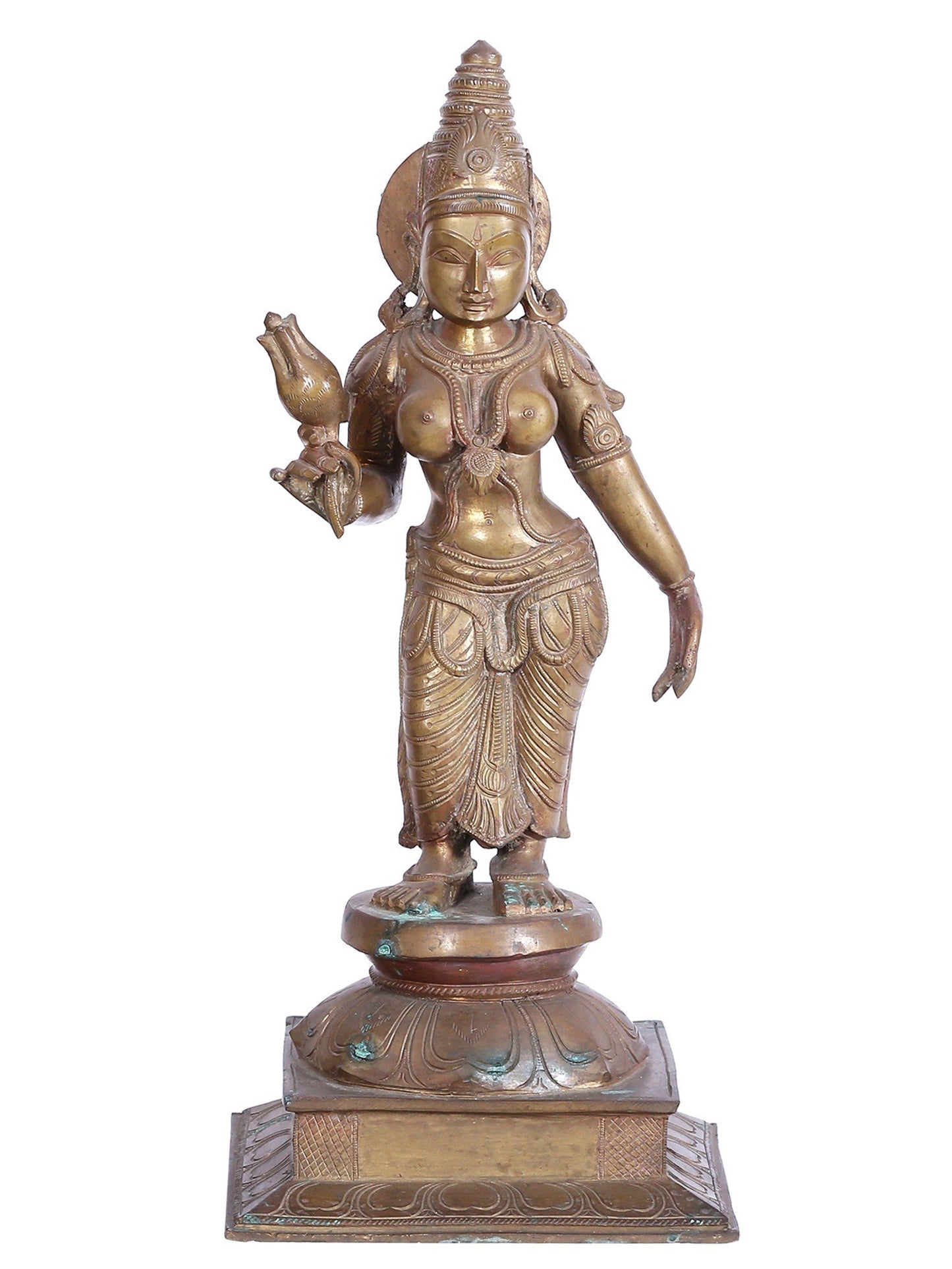 21'' Lord Murugan (Kartikeya) With Devasena And Valli Panchaloha Bronze Sculpture | Bronze Statue For Tample