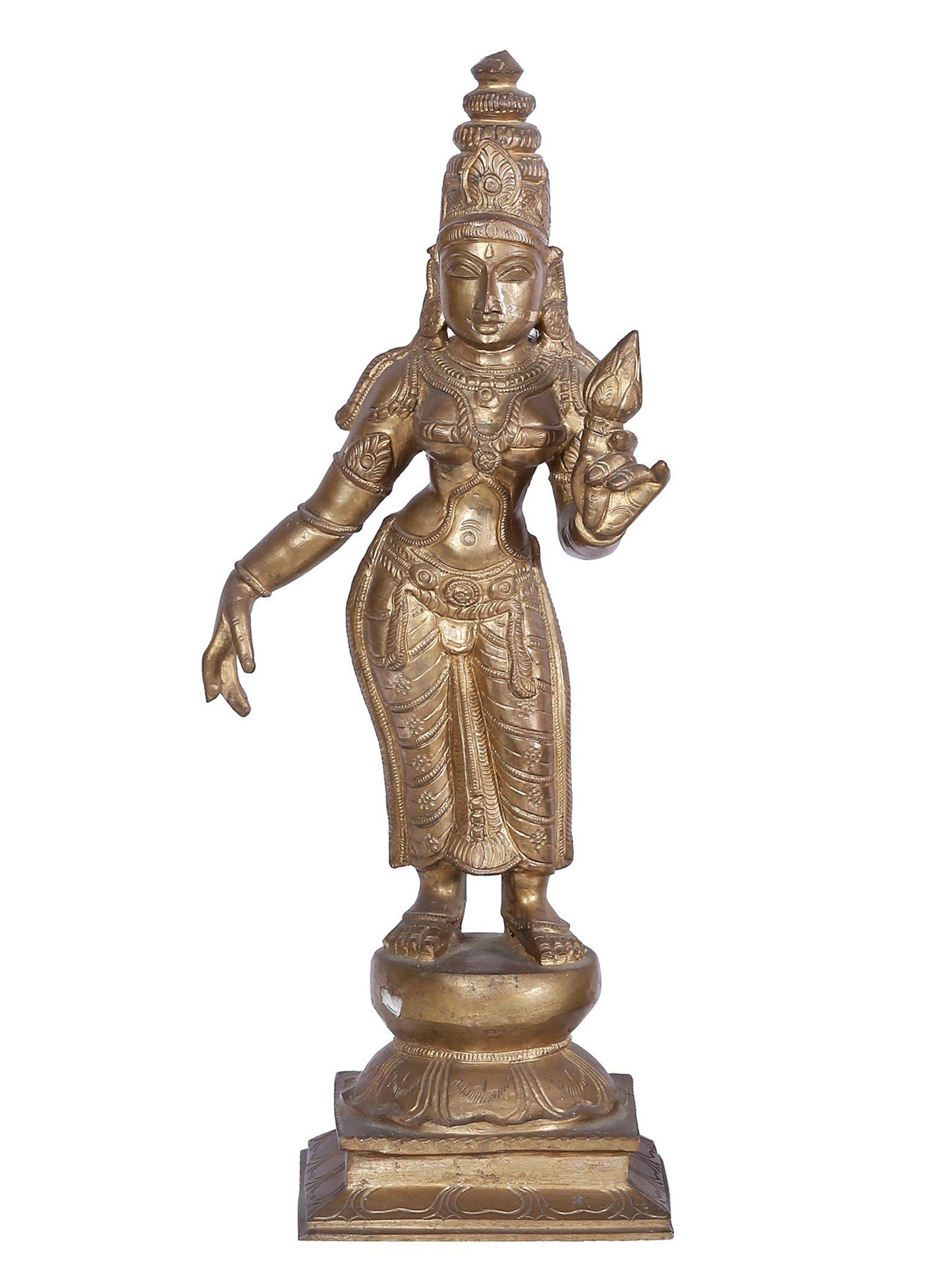 19'' Subramanya (Kartikeya) With Devasena And Valli | Panchaloha Bronze Statue