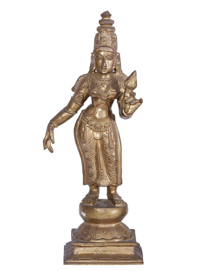 19'' Subramanya (Kartikeya) With Devasena And Valli | Panchaloha Bronze Statue