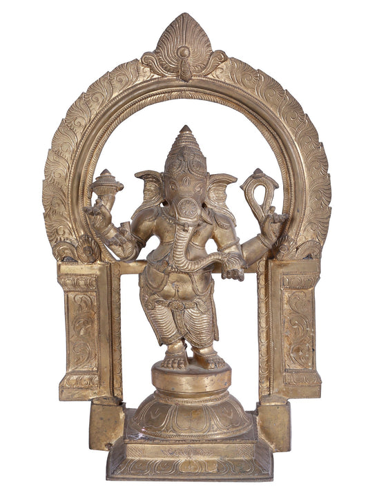 22'' Ekadanta Ganapati Bronze Sculpture | Panchaloha Bronze Statue From Swamimalai.