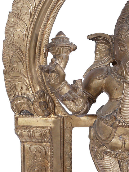 22'' Ekadanta Ganapati Bronze Sculpture | Panchaloha Bronze Statue From Swamimalai.