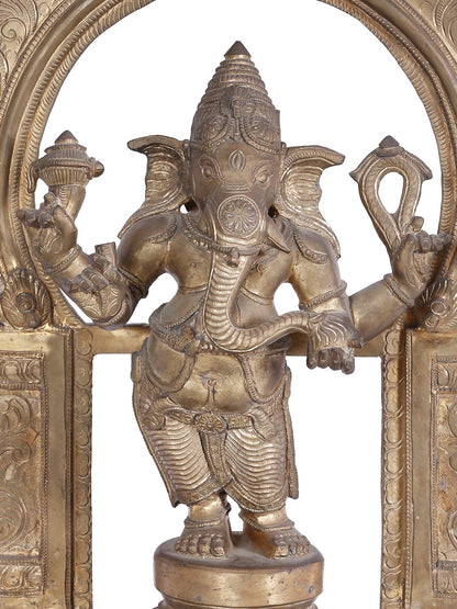 22'' Ekadanta Ganapati Bronze Sculpture | Panchaloha Bronze Statue From Swamimalai.