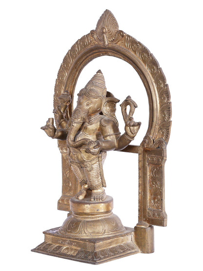 22'' Ekadanta Ganapati Bronze Sculpture | Panchaloha Bronze Statue From Swamimalai.