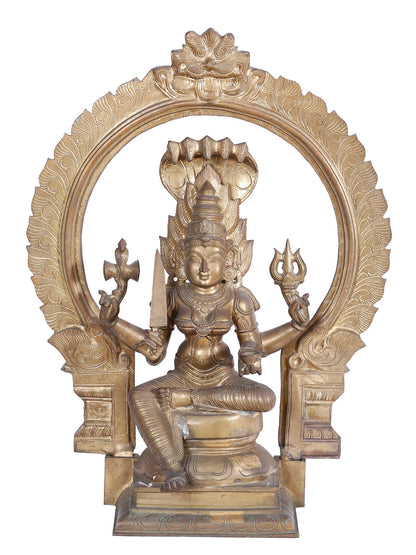 29'' Goddess Mariamman (South Indian Durga) | Panchaloha Bronze Statue From Swamimalai