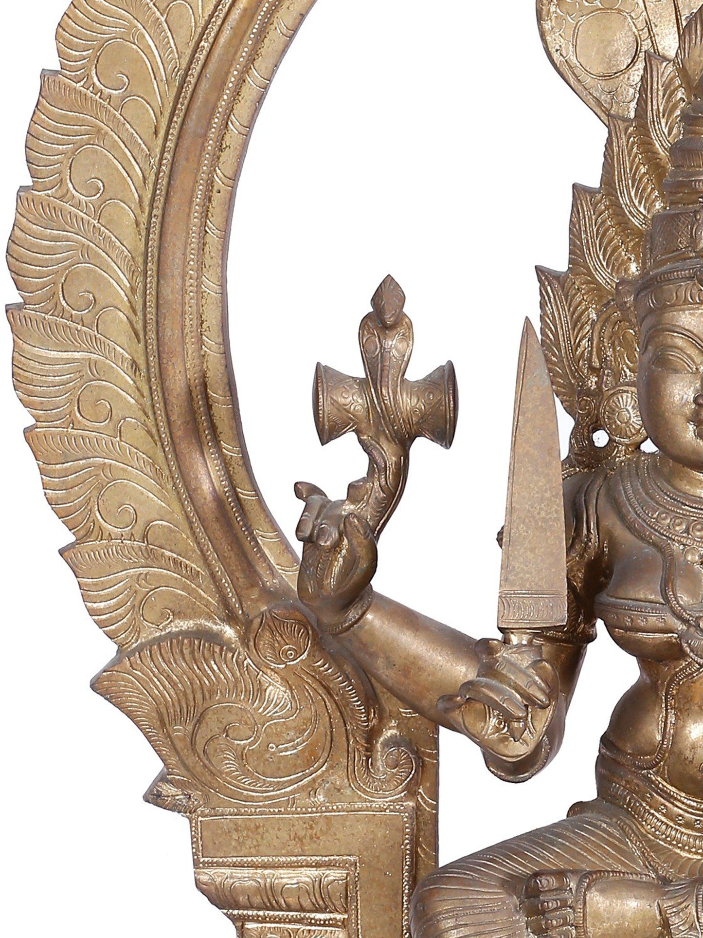 29'' Goddess Mariamman (South Indian Durga) | Panchaloha Bronze Statue From Swamimalai