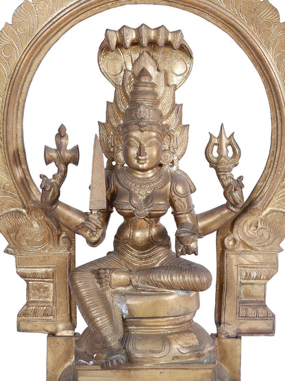 29'' Goddess Mariamman (South Indian Durga) | Panchaloha Bronze Statue From Swamimalai