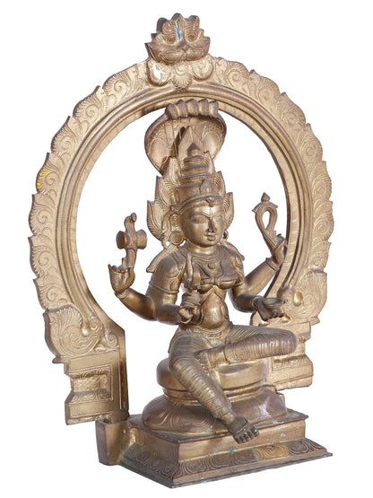 21'' Chaturbhuja Devi Mariamman Panchaloha Bronze Statue | South Indian Goddess Durga | Staue For Temple