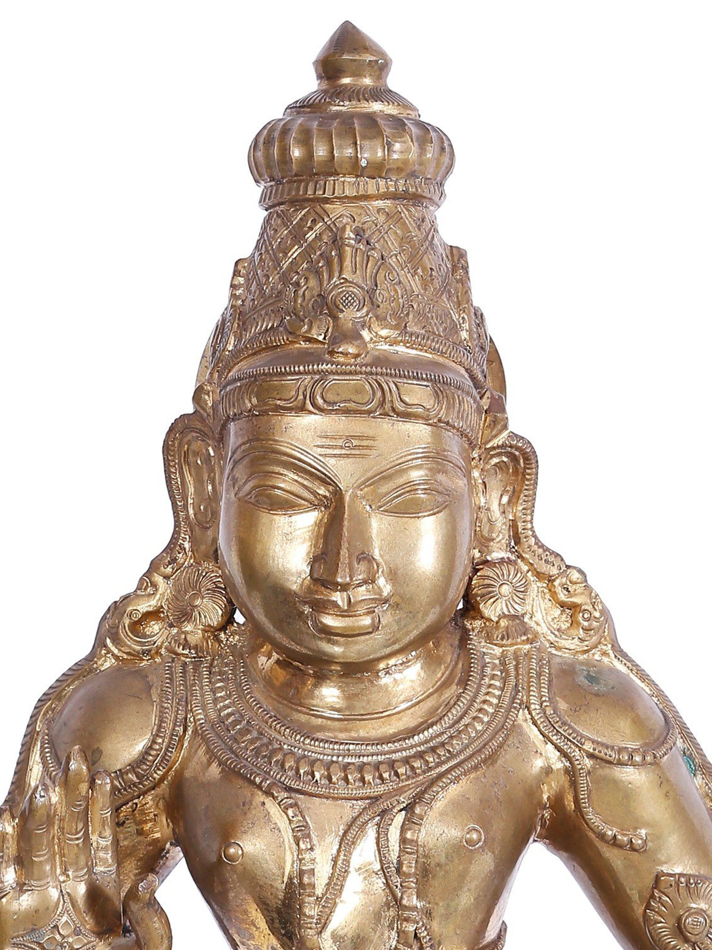 27'' Bala Murugan (Kartikeya) In Standing Mudra | Panchaloha Bronze Statue From Swamimalai