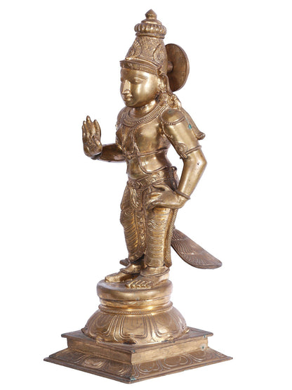 27'' Bala Murugan (Kartikeya) In Standing Mudra | Panchaloha Bronze Statue From Swamimalai