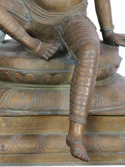 29'' Devi Uma (Bhoga Shakti) | Panchaloha Bronze Statue From Swamimalai | Parvati Bronze Statue