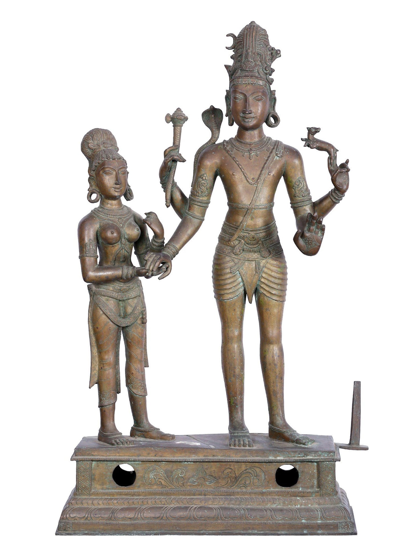 37'' Kalyana Sundaram (Marriage Of Shiva And Parvati) | Panchaloha Bronze Statue From Swamimalai