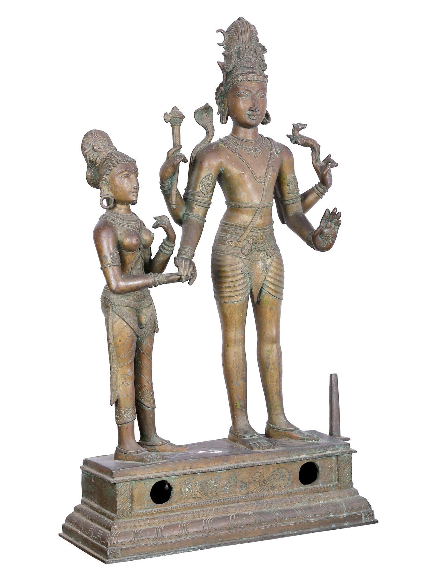 37'' Kalyana Sundaram (Marriage Of Shiva And Parvati) | Panchaloha Bronze Statue From Swamimalai