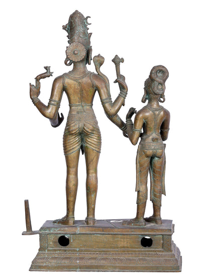 37'' Kalyana Sundaram (Marriage Of Shiva And Parvati) | Panchaloha Bronze Statue From Swamimalai