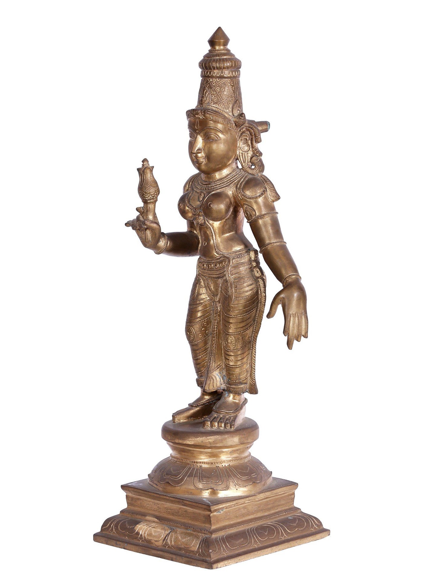 24'' Goddess Parvati  As Devi Uma | Panchaloha Bronze Statue From Swamimalai