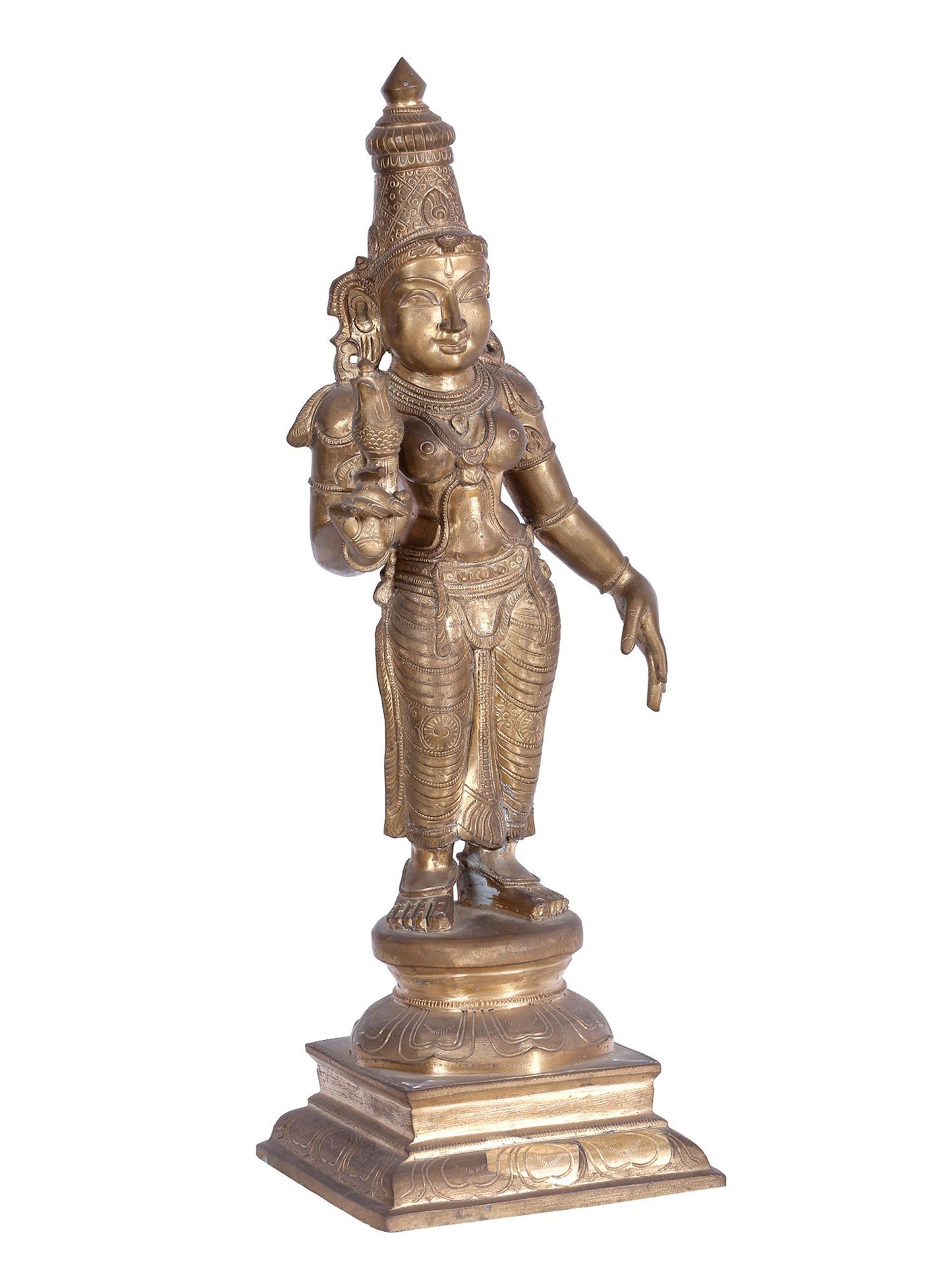 24'' Goddess Parvati  As Devi Uma | Panchaloha Bronze Statue From Swamimalai