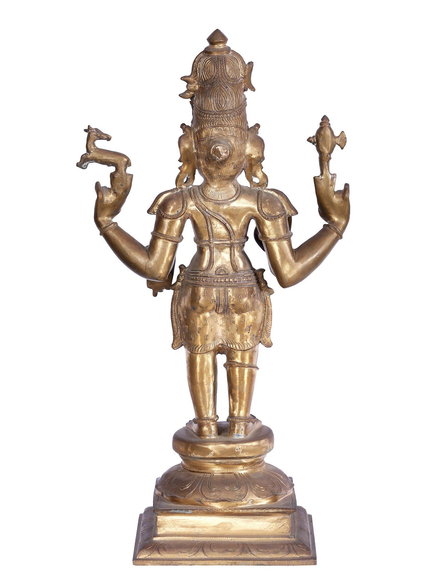 25'' Blessing Lord Shiva As Pashupatinath Panchaloha Bronze Statue | Statue From Swamimalai