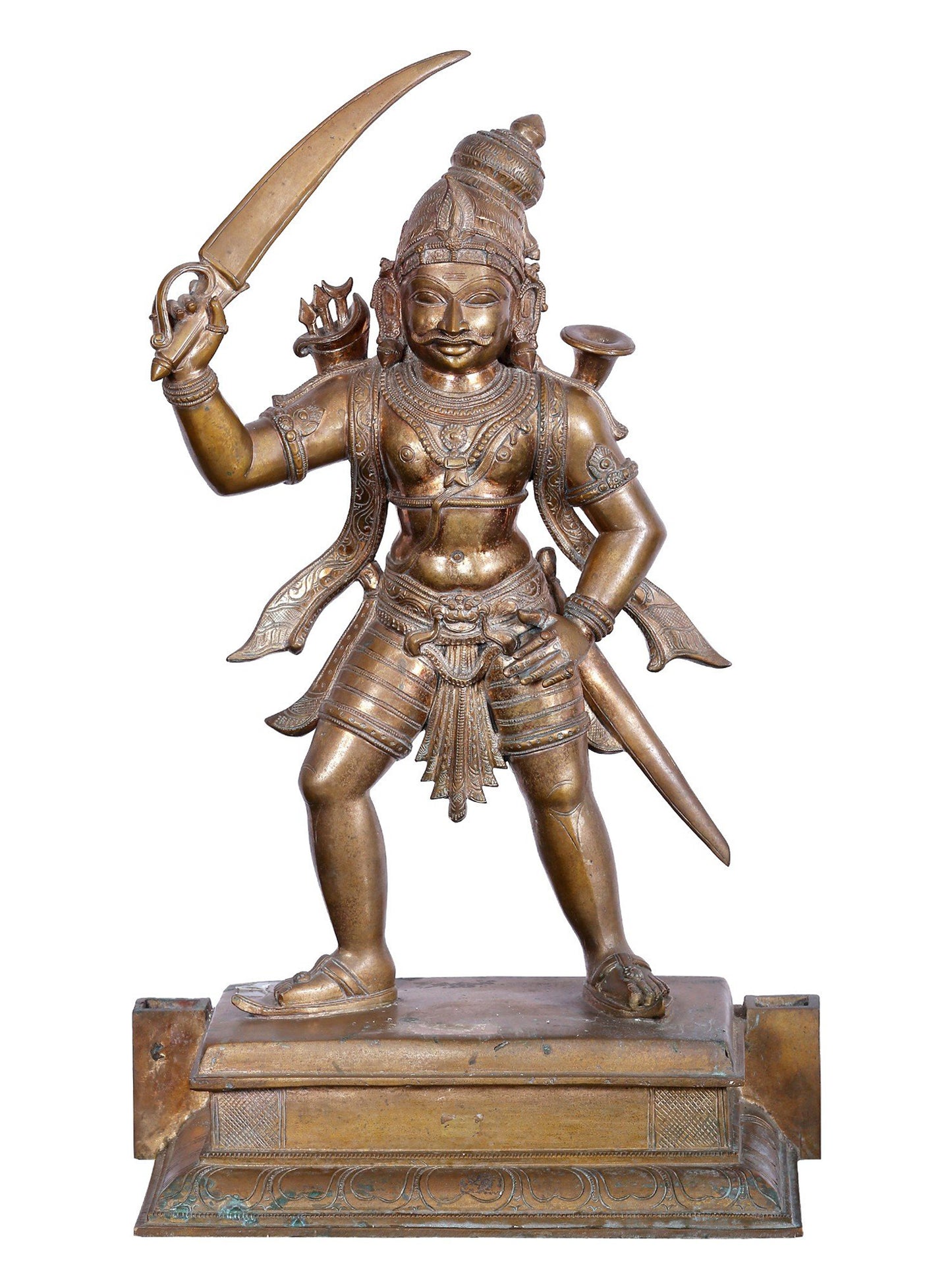 24" Madurai Veeran Panchaloha Bronze Sculpture From Swamimalai | Bronze Statue