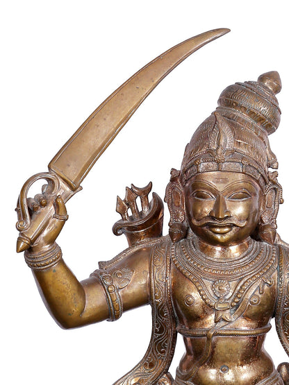 24" Madurai Veeran Panchaloha Bronze Sculpture From Swamimalai | Bronze Statue