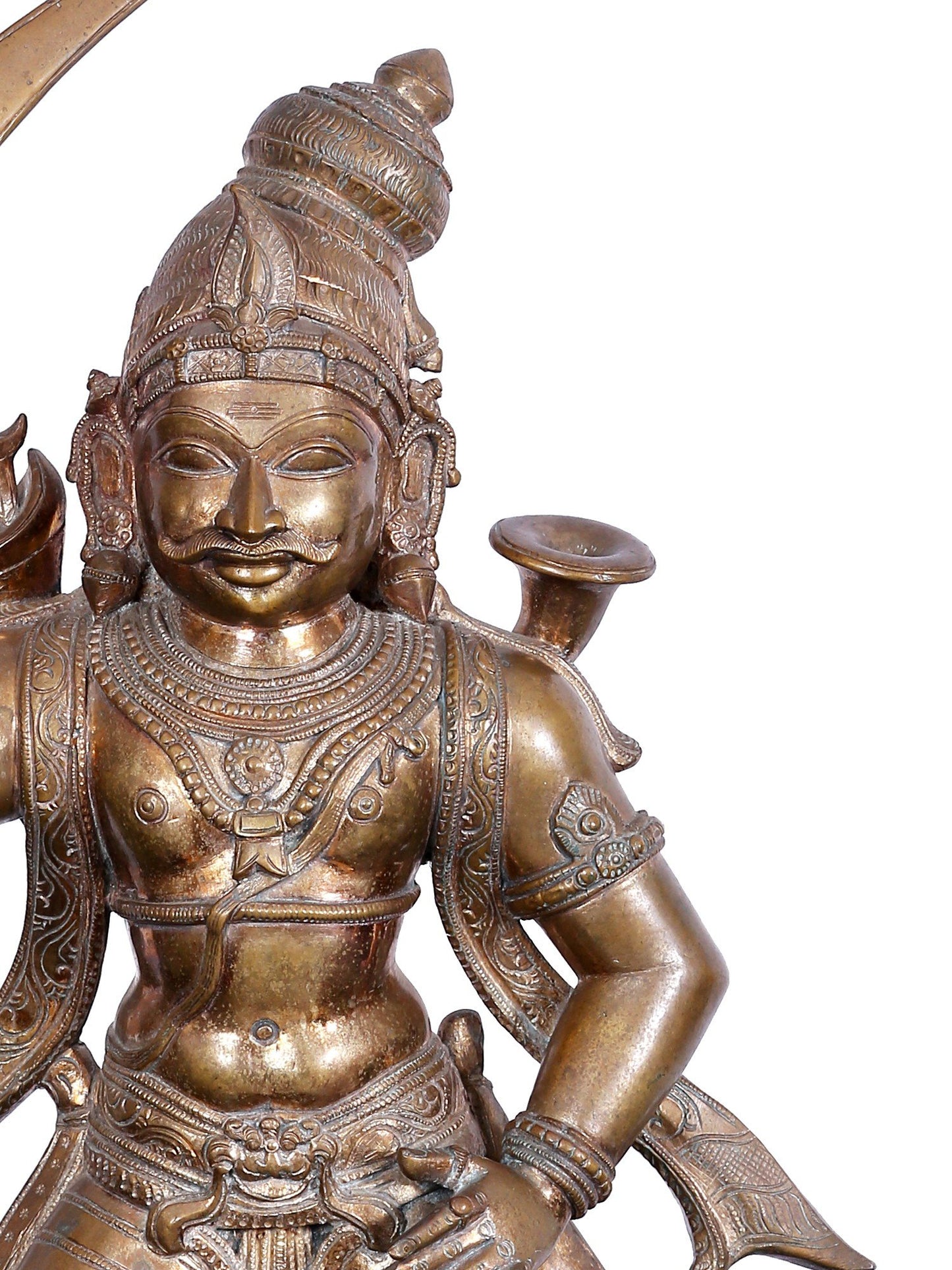 24" Madurai Veeran Panchaloha Bronze Sculpture From Swamimalai | Bronze Statue