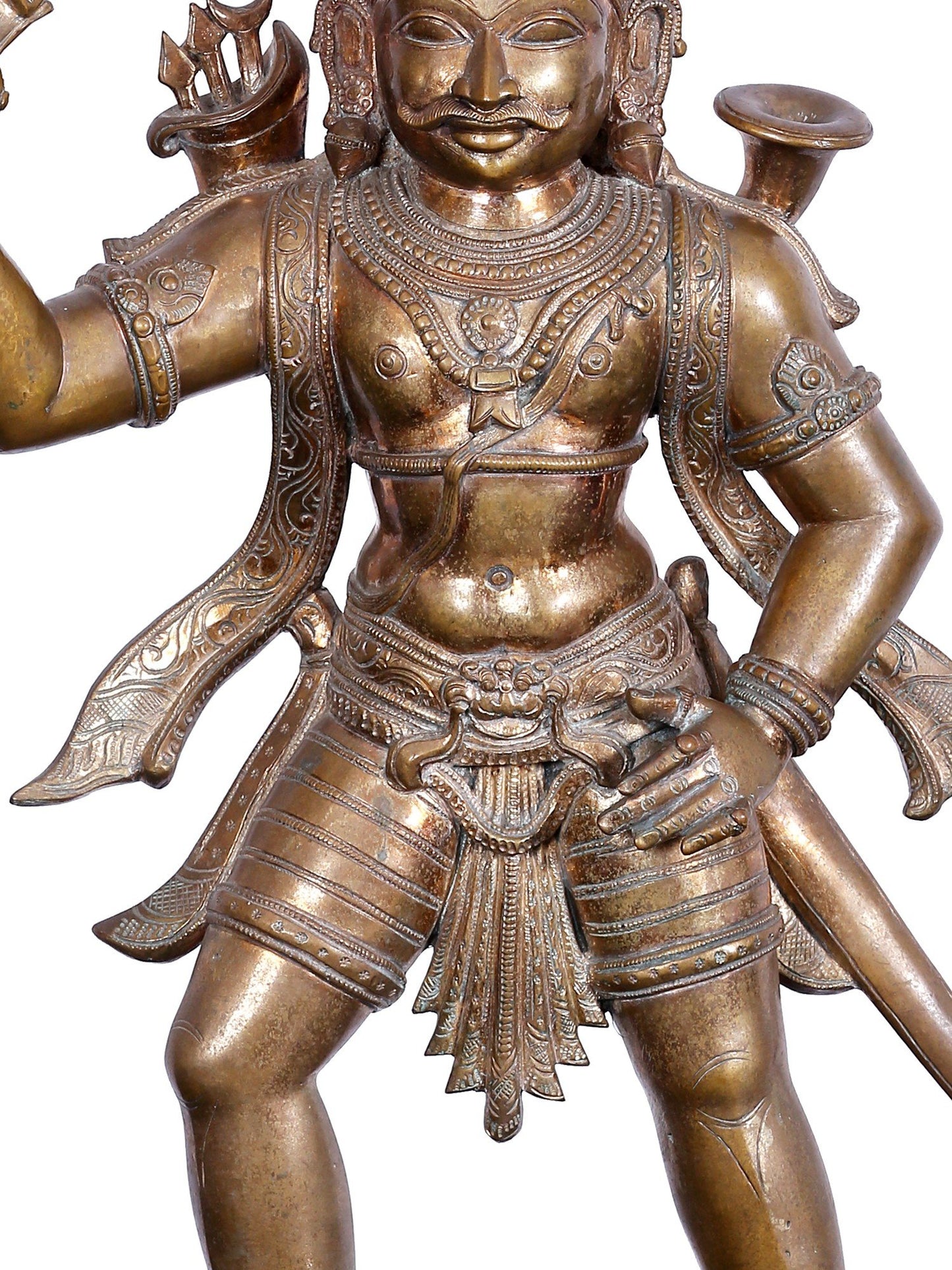 24" Madurai Veeran Panchaloha Bronze Sculpture From Swamimalai | Bronze Statue