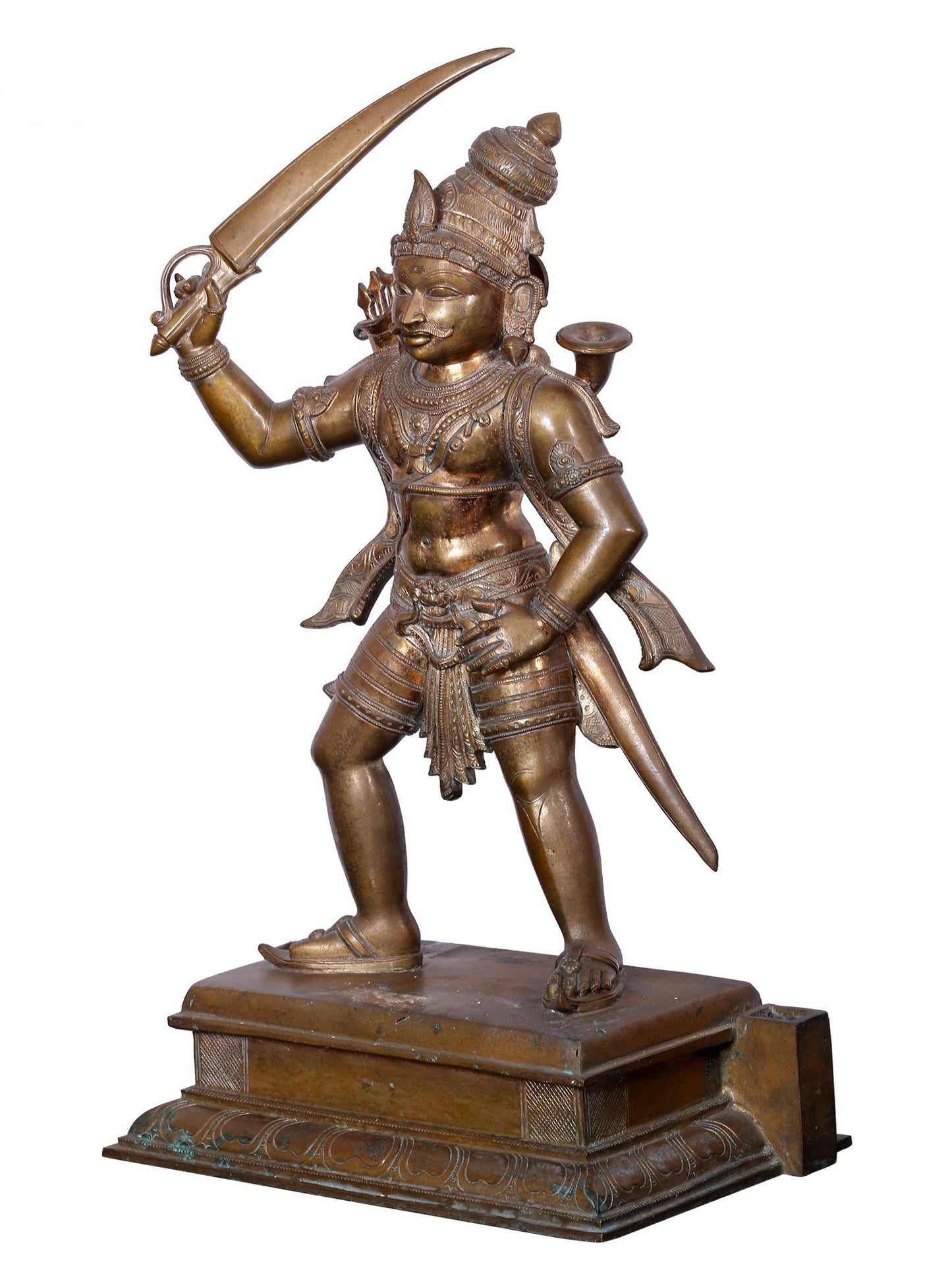 24" Madurai Veeran Panchaloha Bronze Sculpture From Swamimalai | Bronze Statue