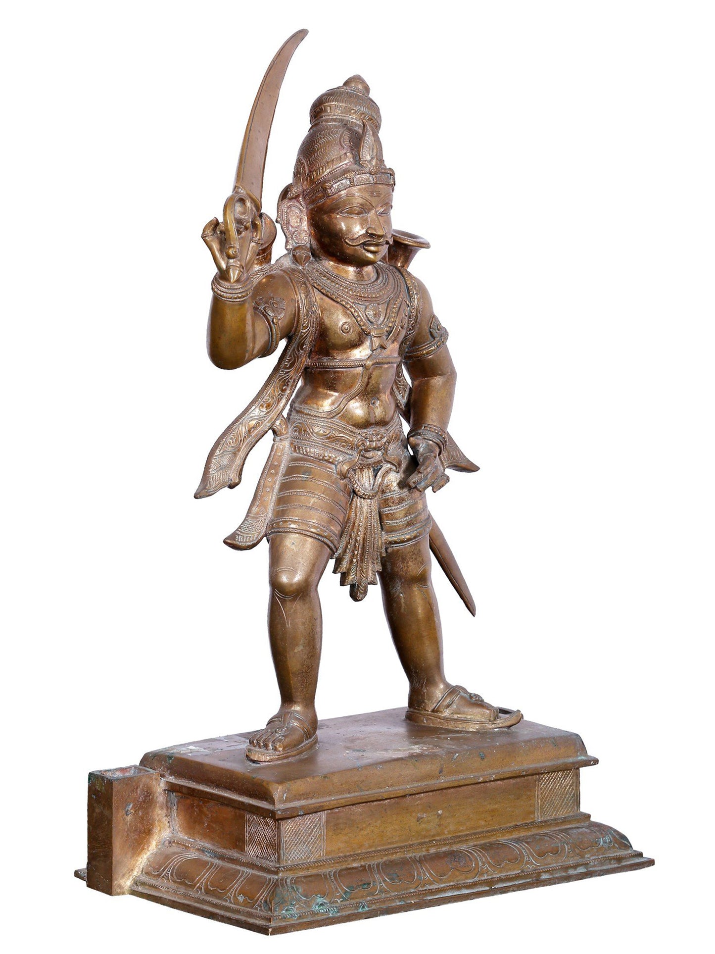 24" Madurai Veeran Panchaloha Bronze Sculpture From Swamimalai | Bronze Statue