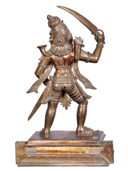 24" Madurai Veeran Panchaloha Bronze Sculpture From Swamimalai | Bronze Statue