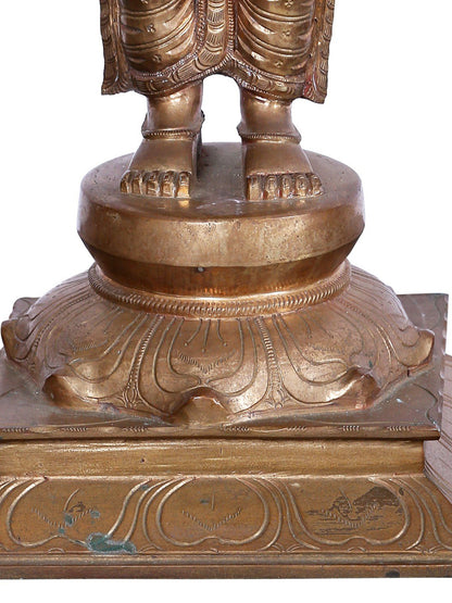 19'' Standing Lord Ganesha | Panchaloha Bronze Statue From Swamimalai | Ganesha Statue For Temple