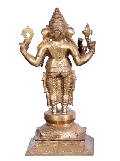 19'' Standing Lord Ganesha | Panchaloha Bronze Statue From Swamimalai | Ganesha Statue For Temple