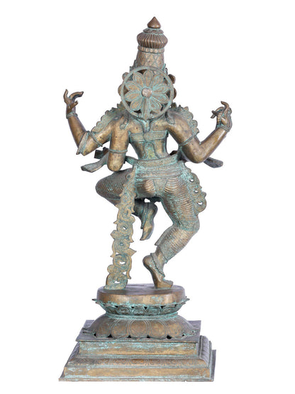 33'' Large Dancing Goddess Saraswati Idol | Panchaloha Bronze Statue | Statue For Temple